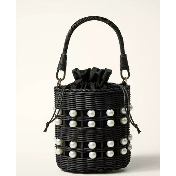 Pearl Embellished Basket Bucket Bag - kate spade new york x Target Black - Picture 1 of 3
